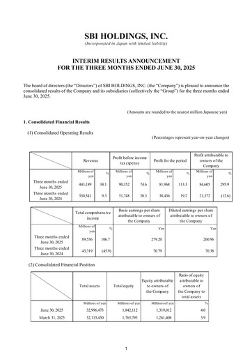 Thumbnail SBI Holdings Quarterly Report 2026-q1