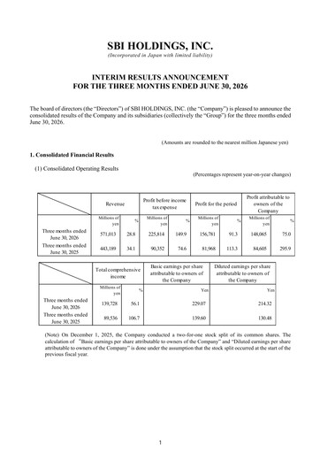 Vorschaubild SBI Holdings Quartalsbericht 2027-q1