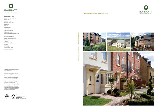 Thumbnail Barratt Redrow Annual Report 2009