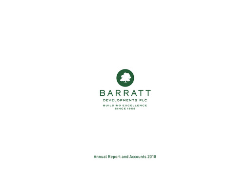 Thumbnail Barratt Redrow Annual Report 2018