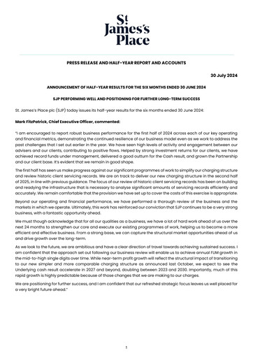 Vorschaubild St. James's Place Halbjahresbericht 2024-h1