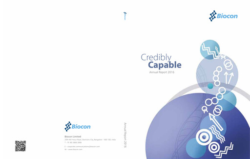 Thumbnail Biocon Annual Report 2016
