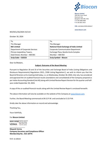 Thumbnail Biocon Quarterly Report 2024-q2