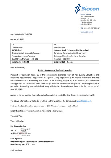 Thumbnail Biocon Quarterly Report 2025-q1