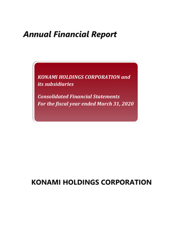 Thumbnail Konami Holdings Financial Statement fy2020