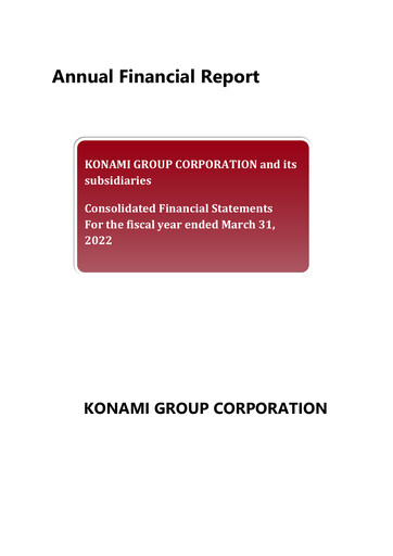 Thumbnail Konami Holdings Financial Statement fy2022