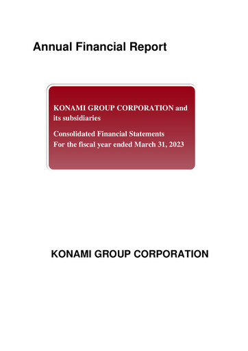 Thumbnail Konami Holdings Financial Statement fy2023