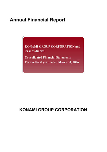 Thumbnail Konami Holdings Financial Statement fy2026