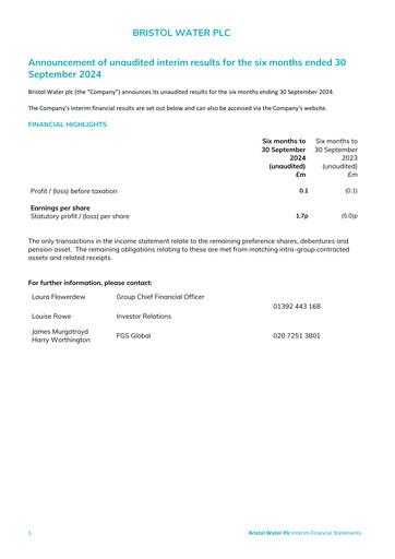 Thumbnail Pennon Group Half-year Report 2024