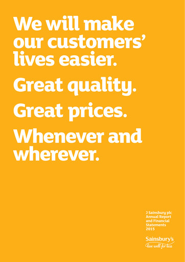 Thumbnail Sainsbury's
 Annual Report 2015