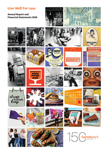 Thumbnail Sainsbury's
 Annual Report 2019