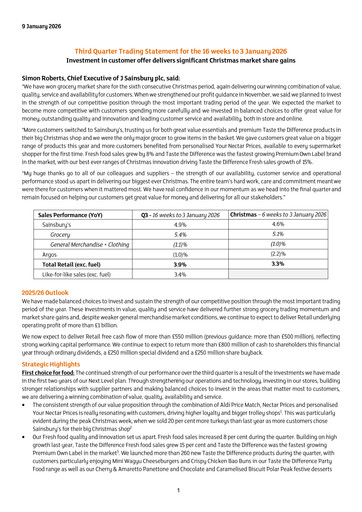 Thumbnail Sainsbury's
 Quarterly Report 2026-q3