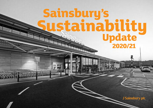 Thumbnail Sainsbury's
 Sustainability Report 2020-2021