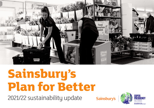Thumbnail Sainsbury's
 Sustainability Report 2021-2022