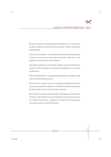 Miniature Marico
 Rapport annuel 2001-2002