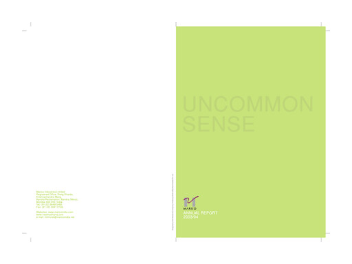 Miniature Marico
 Rapport annuel 2003-2004