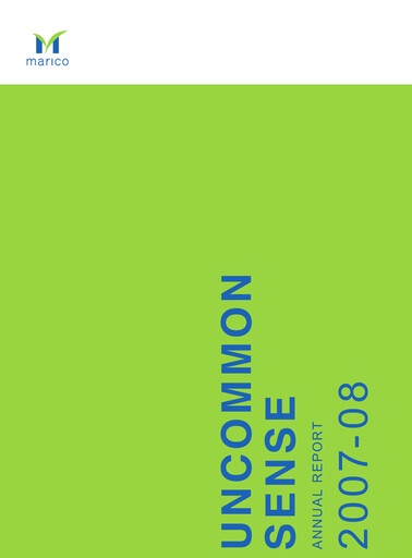 Miniature Marico
 Rapport annuel 2007-2008