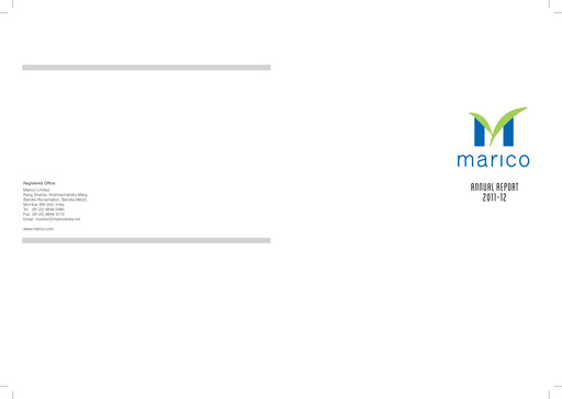 Miniature Marico
 Rapport annuel 2011-2012