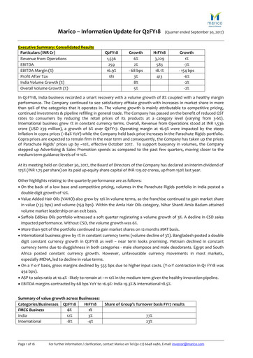 Thumbnail Marico
 Quarterly Report 2017-q2