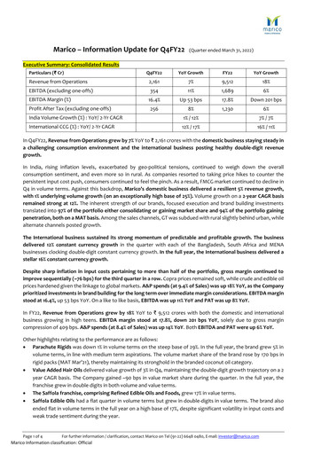 Thumbnail Marico
 Quarterly Report 2022-q4