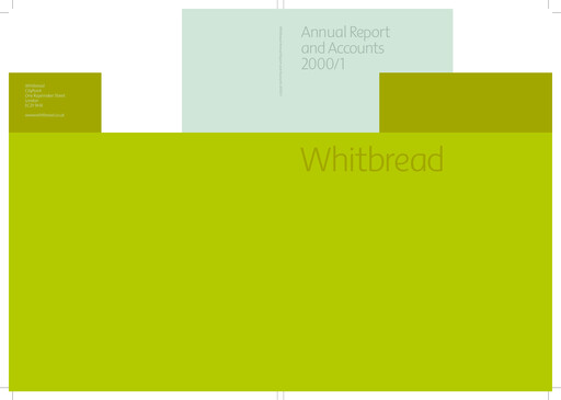 Thumbnail Whitbread Annual Report 2000-2001