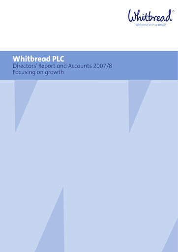 Thumbnail Whitbread Annual Report 2007-2008