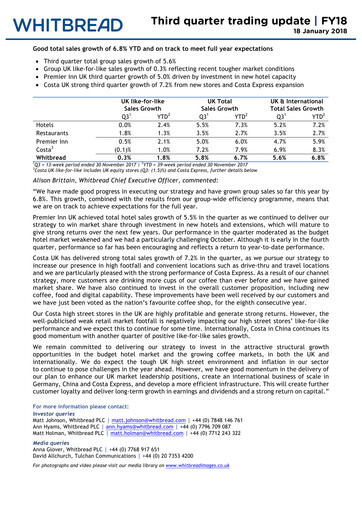 Thumbnail Whitbread Quarterly Report 2017-2018-q3