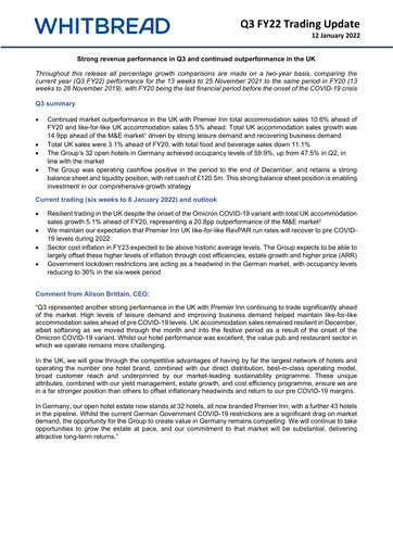 Thumbnail Whitbread Quarterly Report 2021-2022-q3