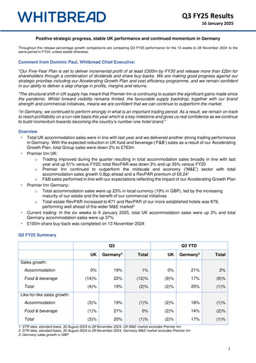 Thumbnail Whitbread Quarterly Report 2024-2025-q3