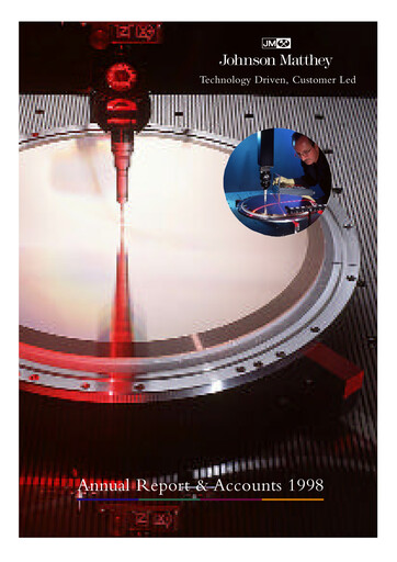 Thumbnail Johnson Matthey Annual Report 1998