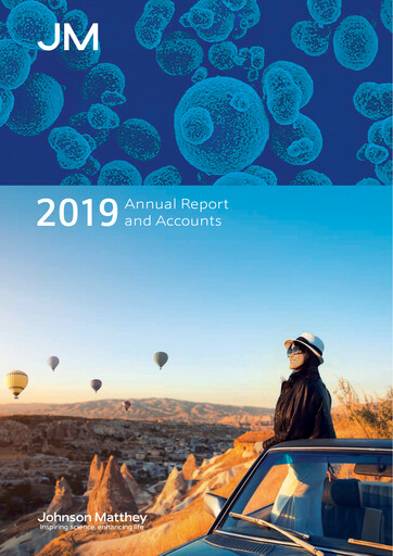 Thumbnail Johnson Matthey Annual Report 2019