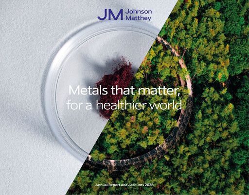 Thumbnail Johnson Matthey Annual Report 2026
