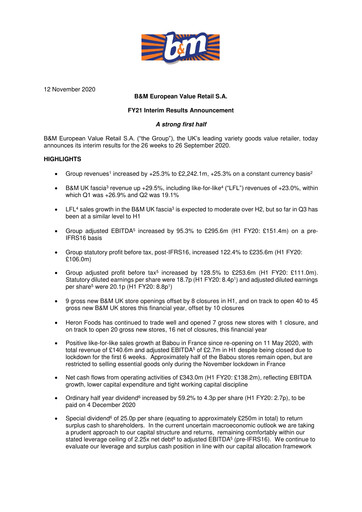 Thumbnail B&M European Value Retail Half-year Report 2021-h1