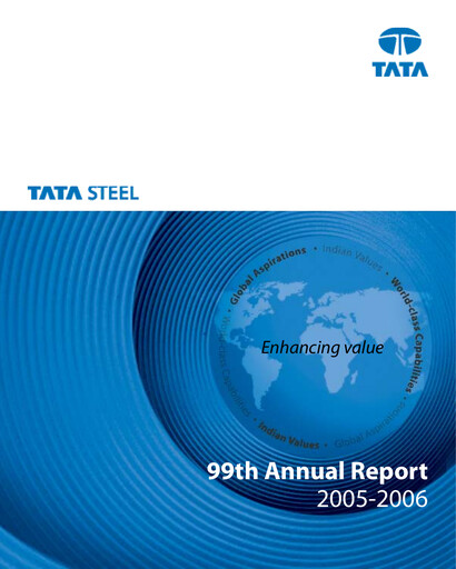 Thumbnail Tata Steel Annual Report 2005-2006