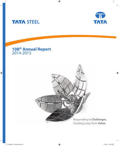 Thumbnail Tata Steel Annual Report 2014-2015