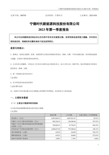 Thumbnail CATL Financial Statement 2023-q1