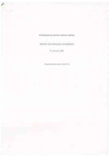 Thumbnail Intermediate Capital Group (ICG) Annual Report fy1993