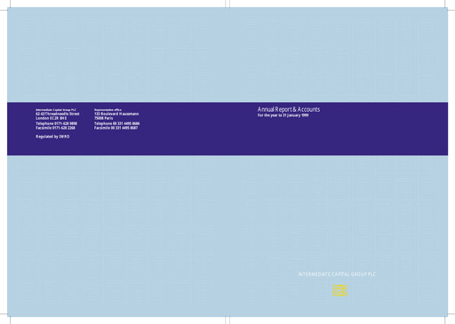Thumbnail Intermediate Capital Group (ICG) Annual Report fy1999