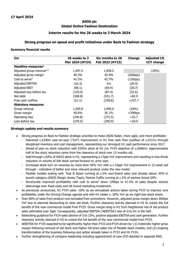 Thumbnail ASOS Half-year Report 2024-h1