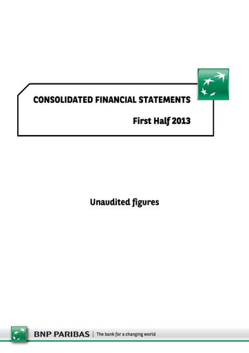 Thumbnail BNP Paribas Financial Statement 2013-h1