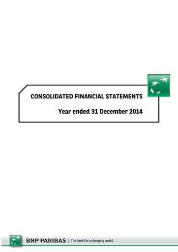 Thumbnail BNP Paribas Financial Statement 2014