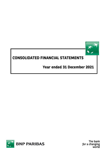 Thumbnail BNP Paribas Financial Statement 2021