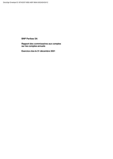 Thumbnail BNP Paribas Financial Statement 2021
