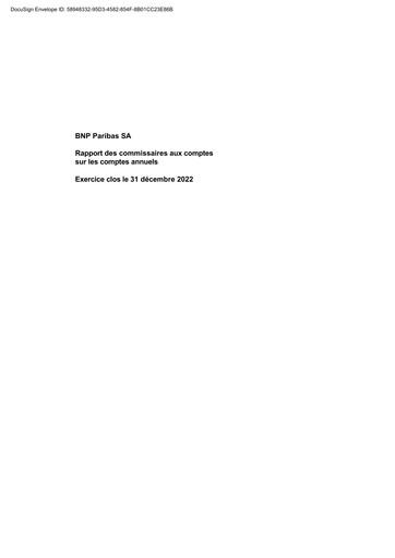 Thumbnail BNP Paribas Financial Statement 2022