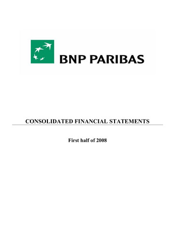 Thumbnail BNP Paribas Half-year Report 2008-h1