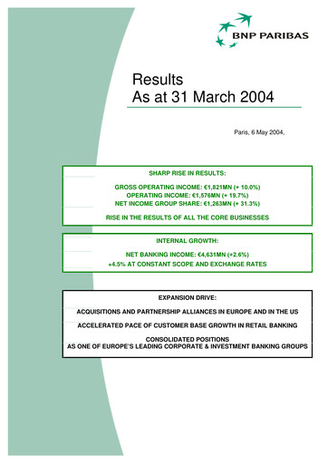 Thumbnail BNP Paribas Quarterly Report 2004-q1