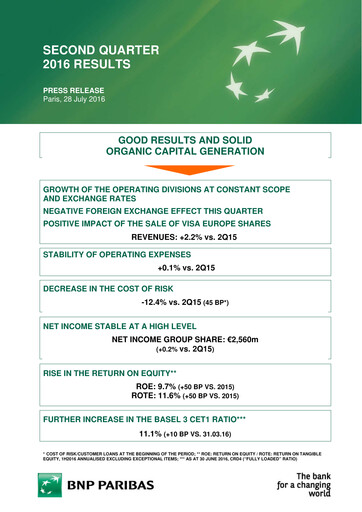 Thumbnail BNP Paribas Quarterly Report 2016-q2