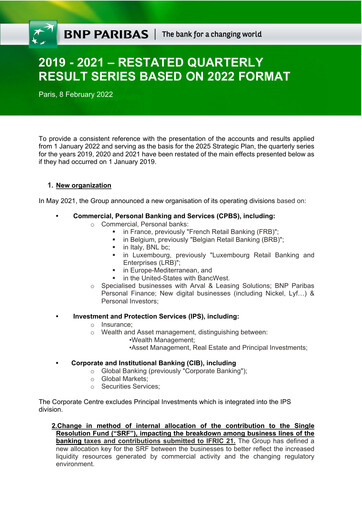 Thumbnail BNP Paribas Quarterly Report 2019-2021