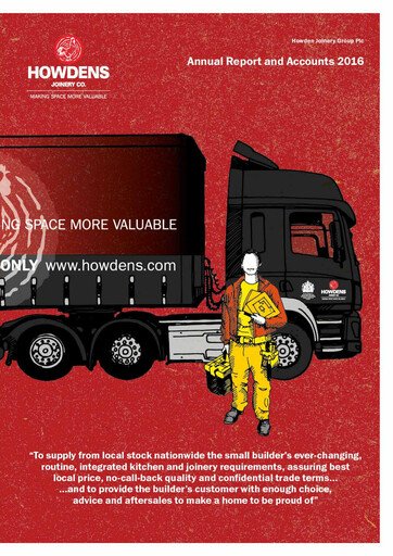Miniature Howden Joinery Rapport annuel 2016