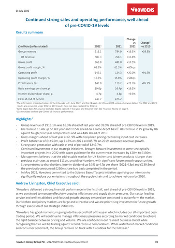 Thumbnail Howden Joinery Half-year Report 2022-h1